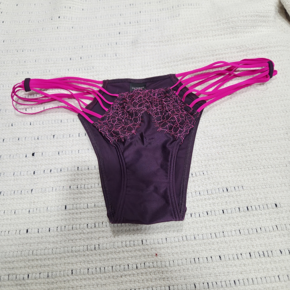 Victoria's Secret Purple and Pink Strappy Panties